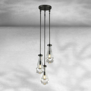 Raindrop 3-Light Rod Round Chandelier - view 8