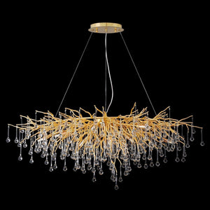Doris Crystal Rectangular Branch Chandelier L45" - view 2
