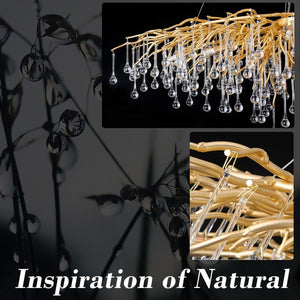 Doris Rain Branch Chandelier 23.5"D Gold - view 8