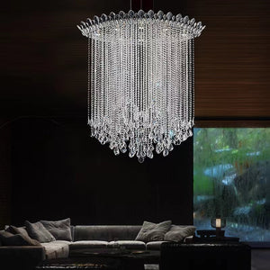 Extra Large Light Luxury Stairwell Crystal Tassel Chandelier for Staircase/High Floor Hall/Loft - view 5