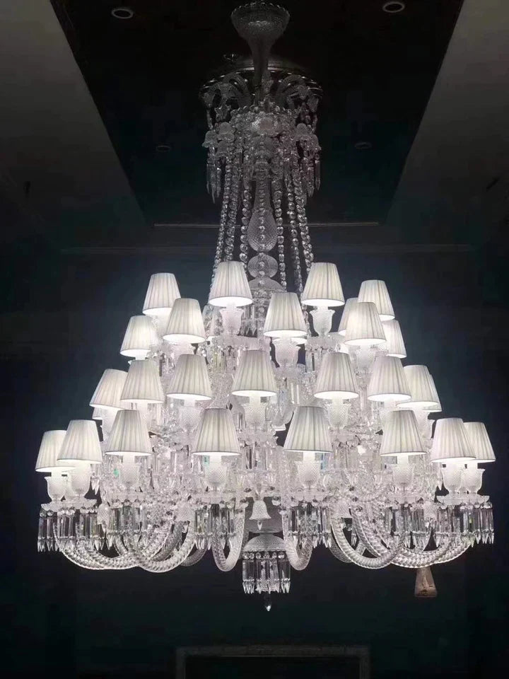 Large Light Luxury Classic Tiered Crystal Candle shaded Chandelier for High-ceiling Rooms/Living Room - view 3