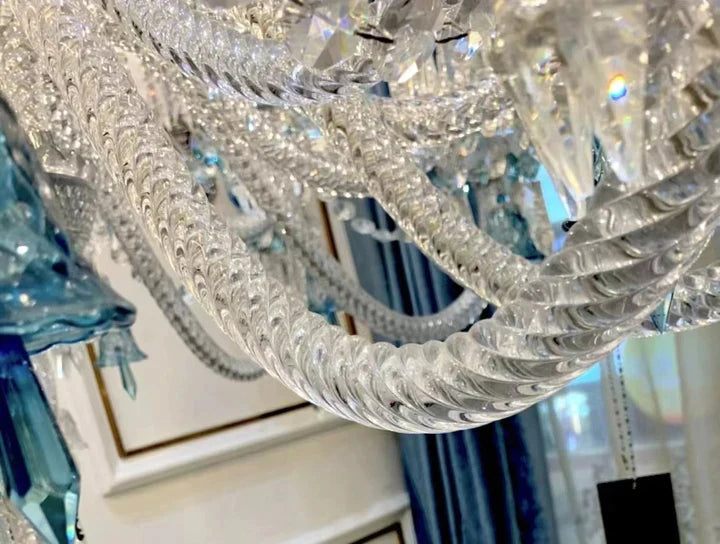 Large Light Luxury Classic Tiered Crystal Candle shaded Chandelier for High-ceiling Rooms/Living Room - view 6