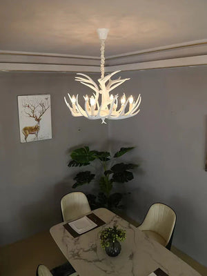 Affordable Vintage Rustic Resin Antler Candelabra Chandelier for Living Room / Restaurant / Cafe / Bar - view 14