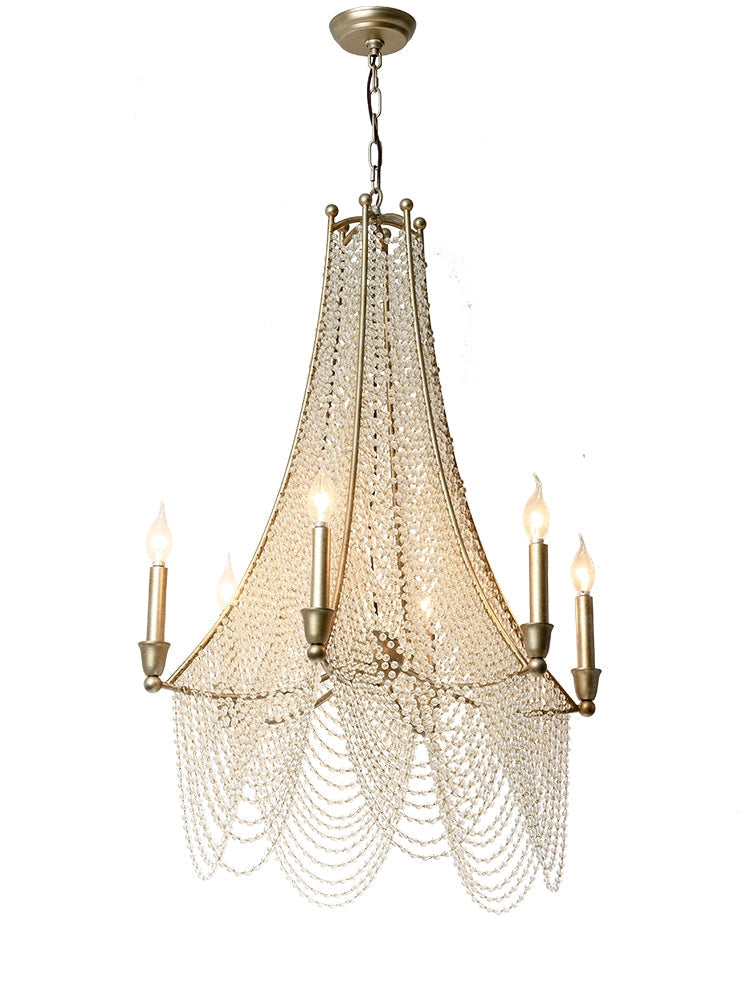 Extra Large European Crystal Beaded Chandelier Candle Light for Stairs / Duplex / Villa - view 2