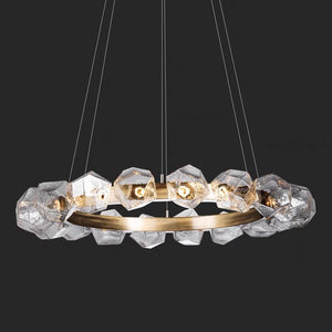 Nordic Minimalist Glass Circle Art Chandelier for Living/Dining Room/Bedroom - view 2
