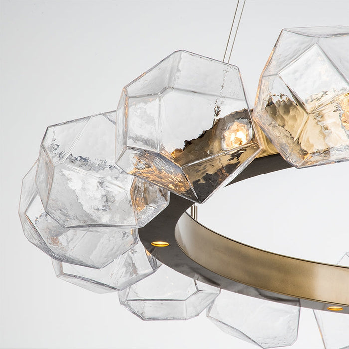 Nordic Minimalist Glass Circle Art Chandelier for Living/Dining Room/Bedroom - view 7