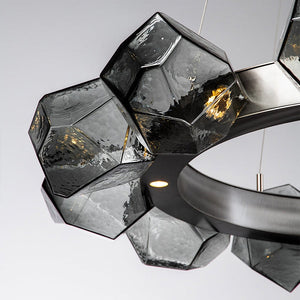 Nordic Minimalist Glass Circle Art Chandelier for Living/Dining Room/Bedroom - view 8