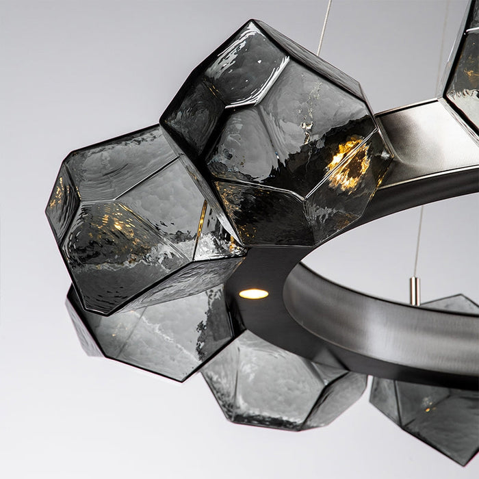 Nordic Minimalist Glass Circle Art Chandelier for Living/Dining Room/Bedroom - view 8