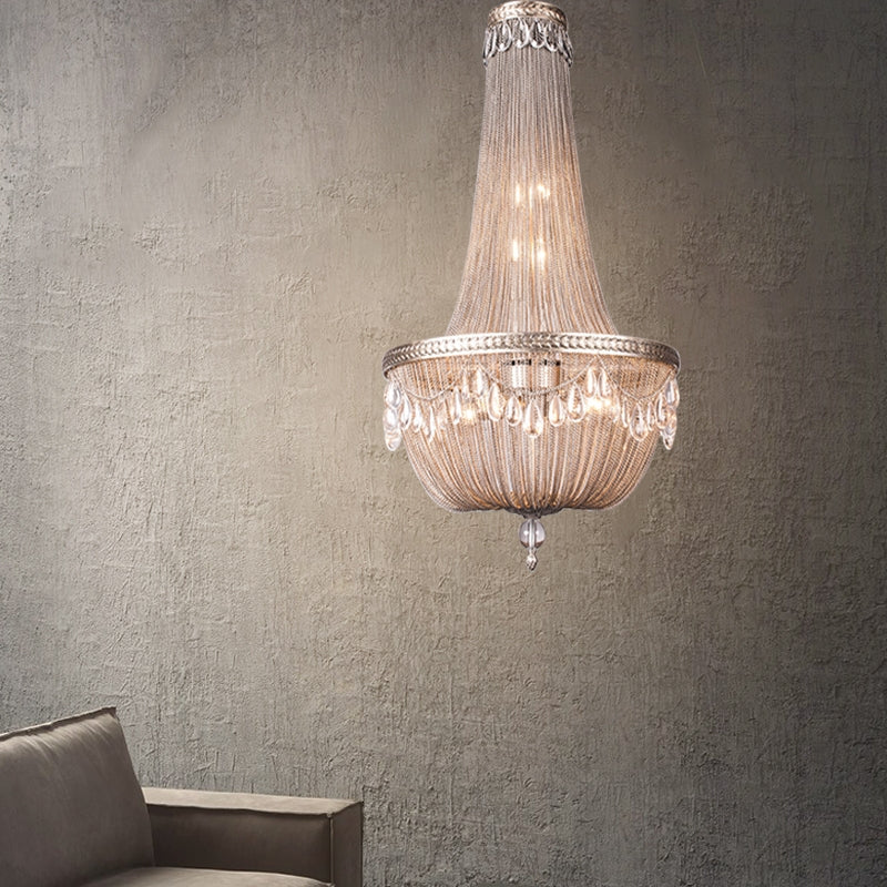 Oversize Modern Metal Art Luxury Crystal Chandelier for Duplex Hall/Staircase/Villa/Foyer - view 5