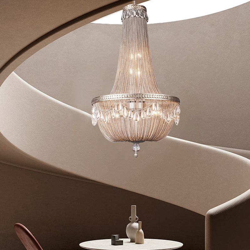 Oversize Modern Metal Art Luxury Crystal Chandelier for Duplex Hall/Staircase/Villa/Foyer - view 6