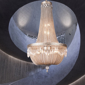 Oversize Modern Metal Art Luxury Crystal Chandelier for Duplex Hall/Staircase/Villa/Foyer - view 7