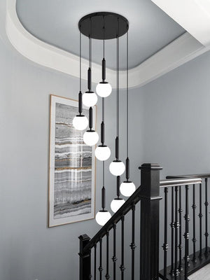 Extra Large Nordic Minimalist Long Pendant Light for Spiral Staircase/High-ceiling Room, chandelier - view 4