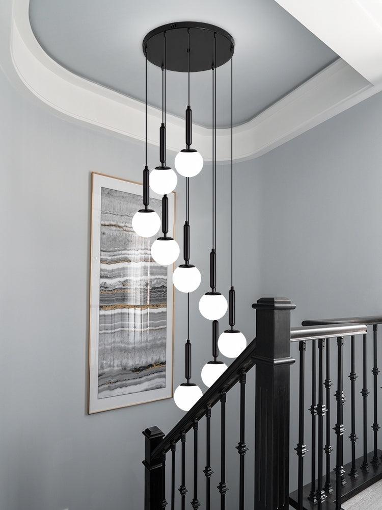 Extra Large Nordic Minimalist Long Pendant Light for Spiral Staircase/High-ceiling Room, chandelier - view 4
