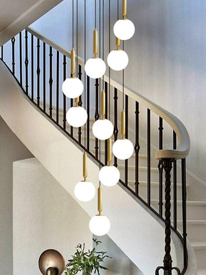Extra Large Nordic Minimalist Long Pendant Light for Spiral Staircase/High-ceiling Room, chandelier - view 3