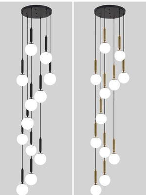 Extra Large Nordic Minimalist Long Pendant Light for Spiral Staircase/High-ceiling Room, chandelier - view 7