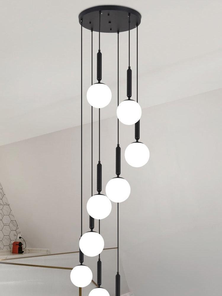 Extra Large Nordic Minimalist Long Pendant Light for Spiral Staircase/High-ceiling Room, chandelier - view 5