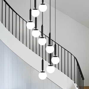 Extra Large Nordic Minimalist Long Pendant Light for Spiral Staircase/High-ceiling Room, chandelier