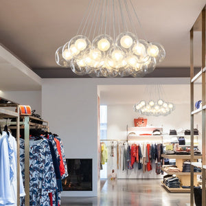 Oversize Modern Glass Ball Bubble Light Art Chandelier for Living/Dining Room/Clothing Store - view 3
