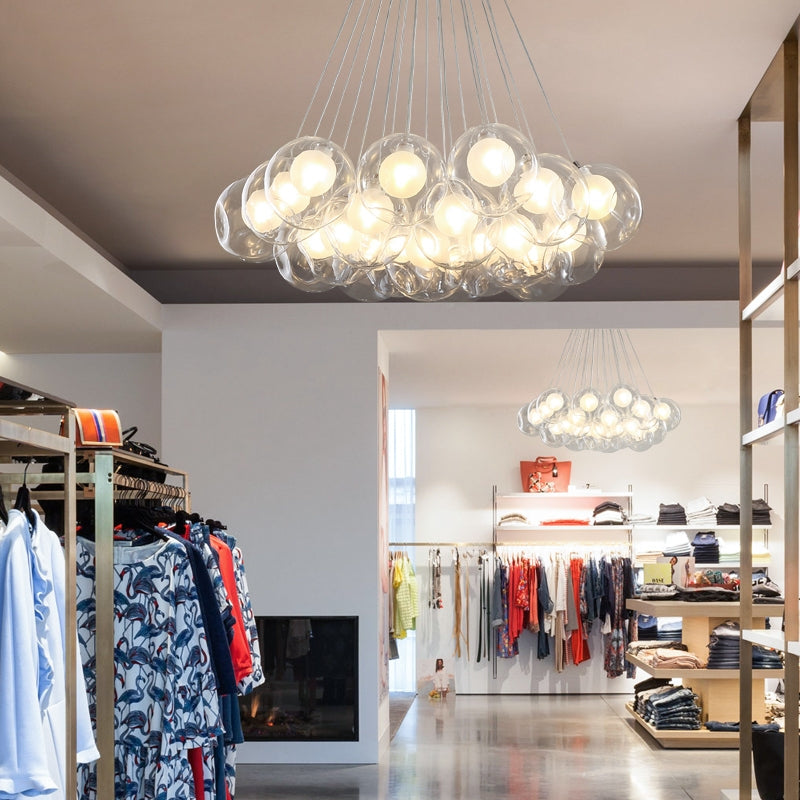 Oversize Modern Glass Ball Bubble Light Art Chandelier for Living/Dining Room/Clothing Store - view 3