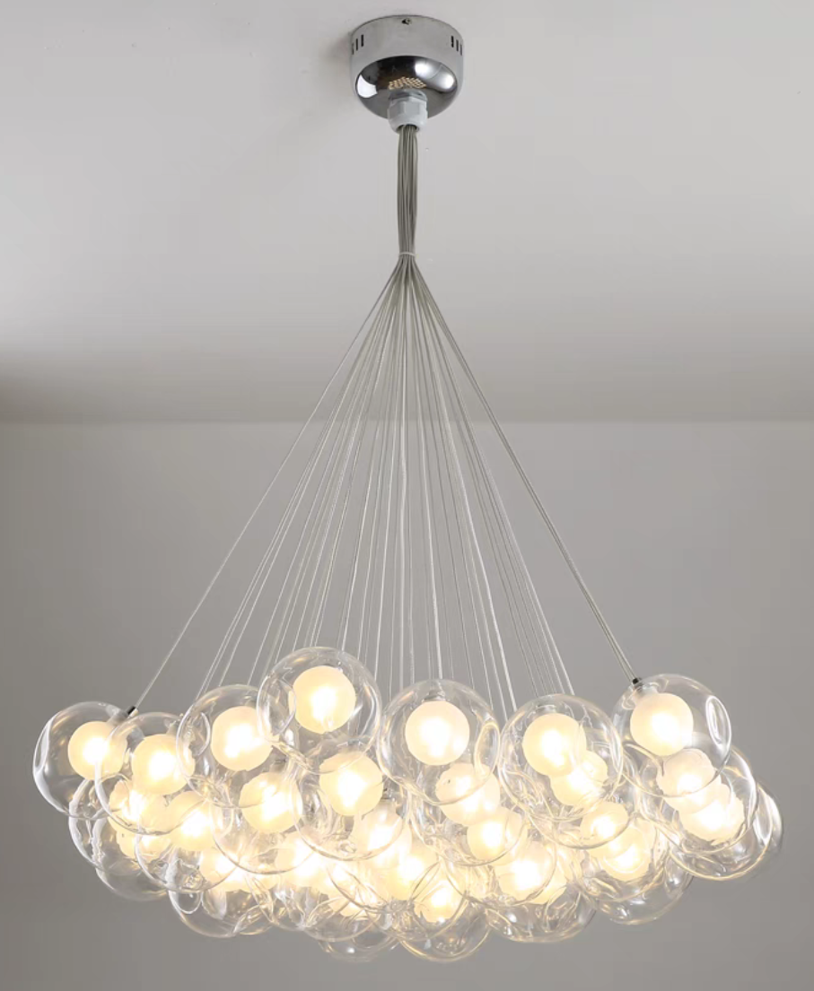 Oversize Modern Glass Ball Bubble Light Art Chandelier for Living/Dining Room/Clothing Store - view 6
