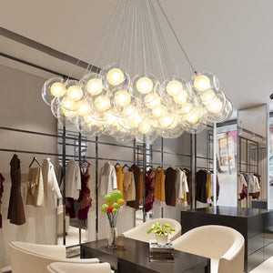 Oversize Modern Glass Ball Bubble Light Art Chandelier for Living/Dining Room/Clothing Store - view 4