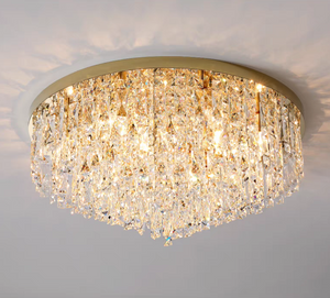 Oversize Luxury Flush Mount Crystal Chandelier for Living Room/Bedroom - view 15