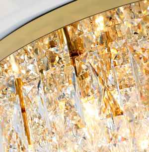 Oversize Luxury Flush Mount Crystal Chandelier for Living Room/Bedroom - view 3