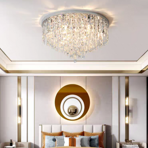 Oversize Luxury Flush Mount Crystal Chandelier for Living Room/Bedroom - view 6