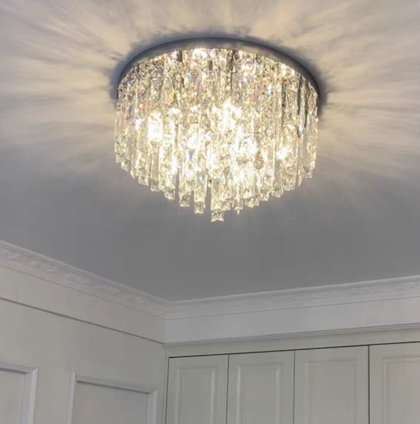 Oversize Luxury Flush Mount Crystal Chandelier for Living Room/Bedroom - view 13