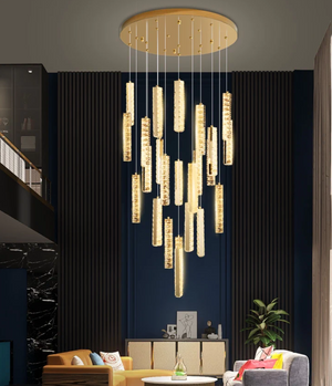 Extra Large Modern Spiral Crystal Ceiling Light Decoration for Staircase/ High Ceiling Living Room/ Hotel Lobby/ Hallway - view 7