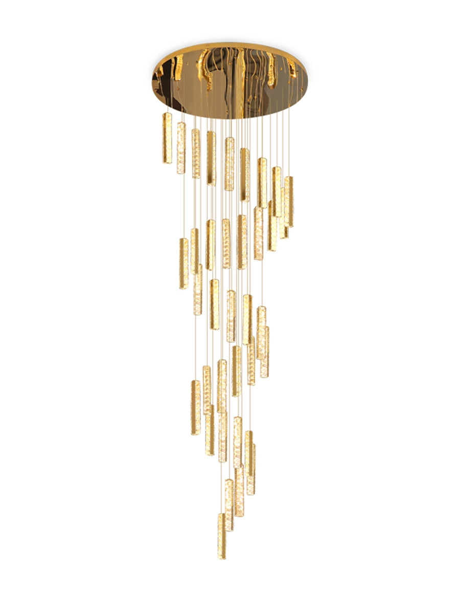 Extra Large Modern Spiral Crystal Ceiling Light Decoration for Staircase/ High Ceiling Living Room/ Hotel Lobby/ Hallway - view 2