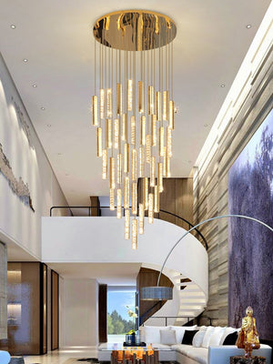 Extra Large Modern Spiral Crystal Ceiling Light Decoration for Staircase/ High Ceiling Living Room/ Hotel Lobby/ Hallway - view 5