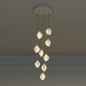 Grand Nordic Magnolia Blossom Ceramic Pendant Chandelier Chandeliers 9 Lights: D13.8"*H78.7"