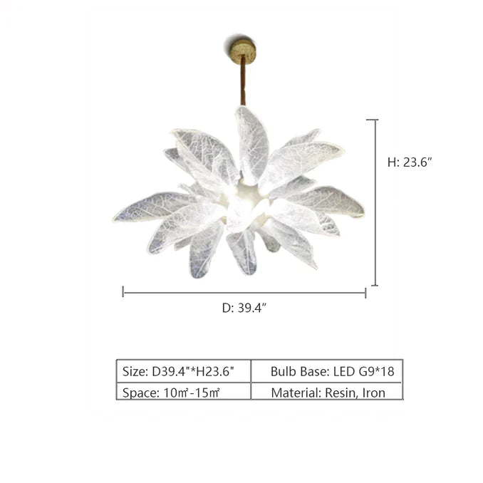 Creative Bionic Resin Leaves Chandelier for Living Room/Dining Room/Staircase - view 34
