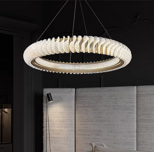 Extra Large Tiers Modern Stainless Steel Ring Chandelier for Living Room/Foyer/Big Entrys