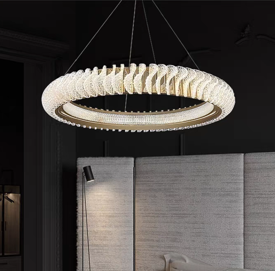 Extra Large Tiers Modern Stainless Steel Ring Chandelier for Living Room/Foyer/Big Entrys