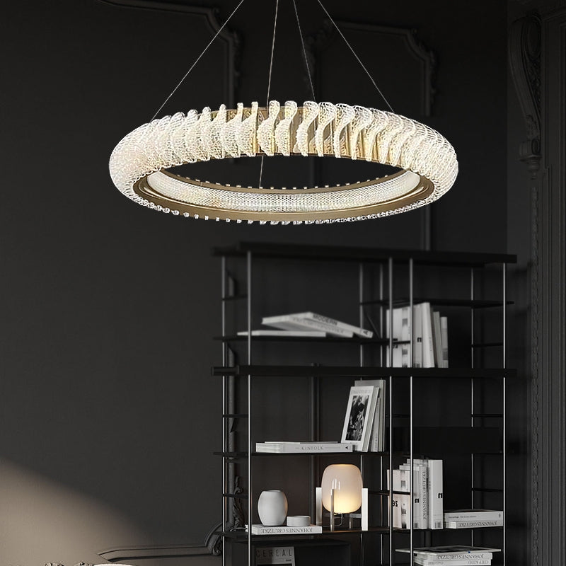Extra Large Tiers Modern Stainless Steel Ring Chandelier for Living Room/Foyer/Big Entrys - view 4
