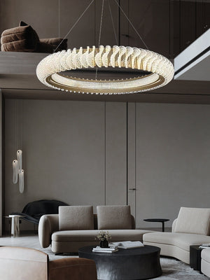 Extra Large Tiers Modern Stainless Steel Ring Chandelier for Living Room/Foyer/Big Entrys - view 8