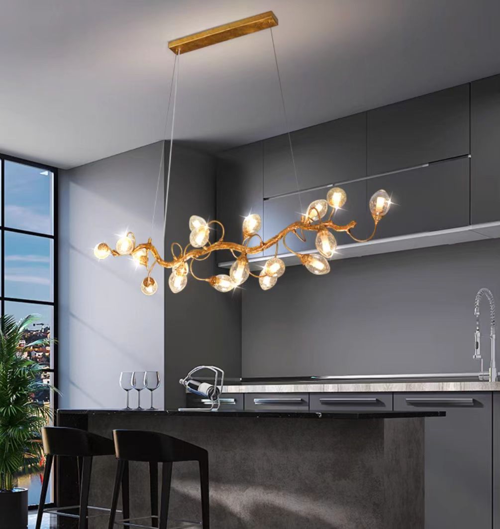 Modern Art Extra Large Branch Style Chandelier with Clear Bubble Glass Eggs for Dining Room and Living Room - view 4