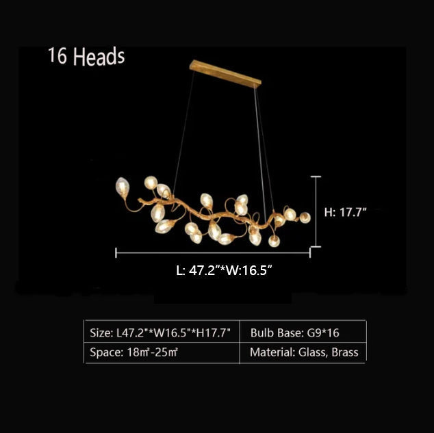 Modern Art Extra Large Branch Style Chandelier with Clear Bubble Glass Eggs for Dining Room and Living Room - view 17