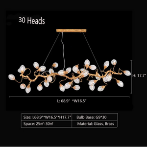 Modern Art Extra Large Branch Style Chandelier with Clear Bubble Glass Eggs for Dining Room and Living Room - view 19
