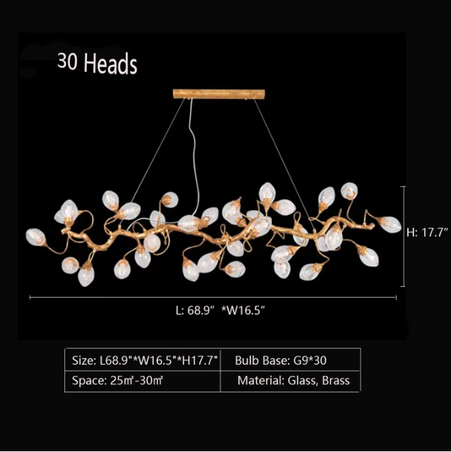 Modern Art Extra Large Branch Style Chandelier with Clear Bubble Glass Eggs for Dining Room and Living Room - view 19