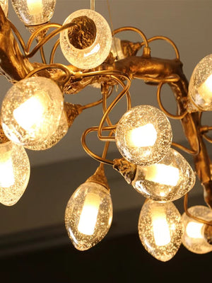 Modern Art Extra Large Branch Style Chandelier with Clear Bubble Glass Eggs for Dining Room and Living Room - view 14