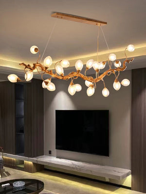 Modern Art Extra Large Branch Style Chandelier with Clear Bubble Glass Eggs for Dining Room and Living Room - view 10