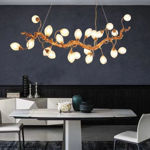 Modern Art Extra Large Branch Style Chandelier with Clear Bubble Glass Eggs for Dining Room and Living Room - view 2