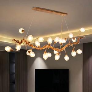 Modern Art Extra Large Branch Style Chandelier with Clear Bubble Glass Eggs for Dining Room and Living Room - view 5