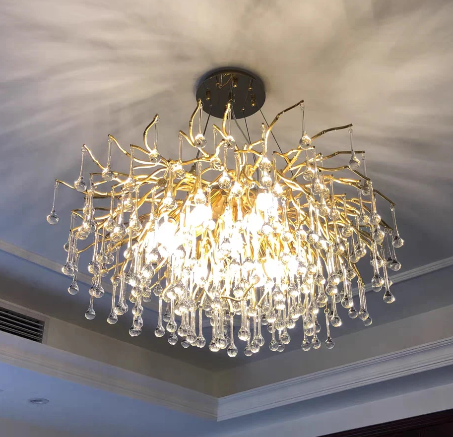 Stunning Tree Branch Crystal Chandelier with Clear Teardrop-shaped for Living/Dining Room - view 21