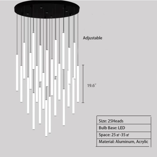 Scandinavia Minimalist White Pendant Light for Bedside/Dining Room/Staircase, chandelier - view 20