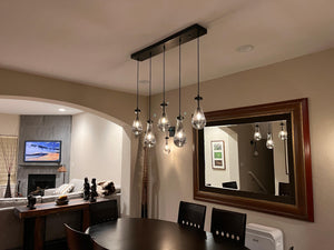 Raindrop Glass Linear Chandelier 72" - view 9