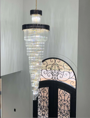 Spiral Crystal Chandelier For Foyer/ Staircase - view 10